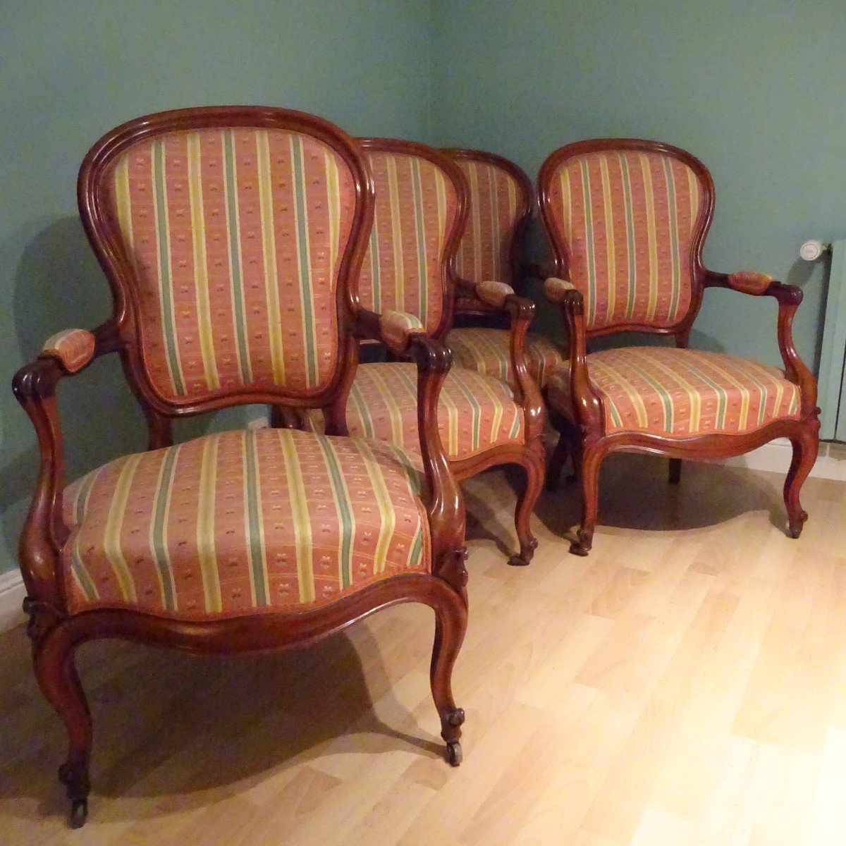 Paire De Fauteuils d'époque Louis Philippe En Acajou-photo-2