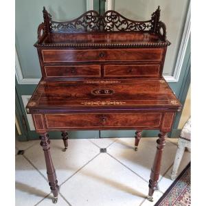 Small Tiered Desk Convertible Into A Game Table, Mid-19th Century