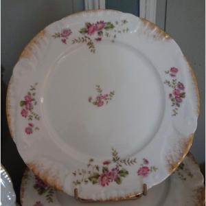 Suite Of Limoges Decorated Porcelain Plates Late 19th Century