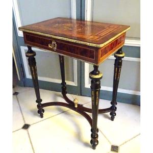 Marquetry Table Works Second Empire Period