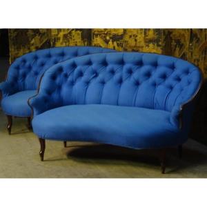 Pair Of Small Sofas From The Napoleon III Period