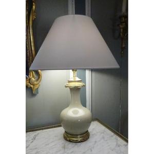 19th Century Celadon Porcelain Lamp