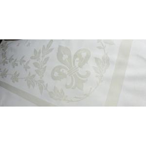 Damask Tablecloth In Color With Fleur-de-lis Decoration
