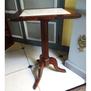 Small Tripod Pedestal Table With Rectangular Top, Dating From The 19th Century