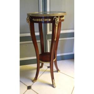 Guéridon haut ou selette en acajou massif style Louis XVI