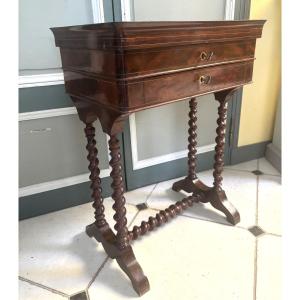Small Louis Philippe Period Mahogany Work Table