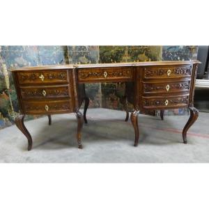 Large Louis XV Provencal Style Flat Desk