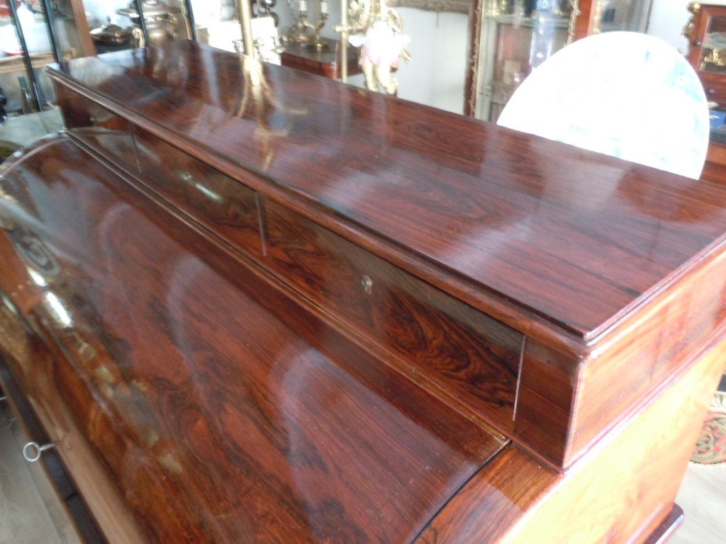 Cylinder Desk D Restoration Period In Rosewood-photo-4