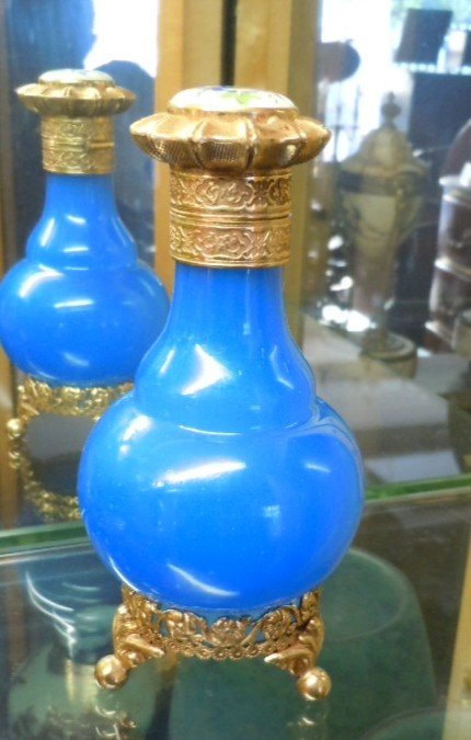 Perfume Bottle In Opaline 19th-photo-2