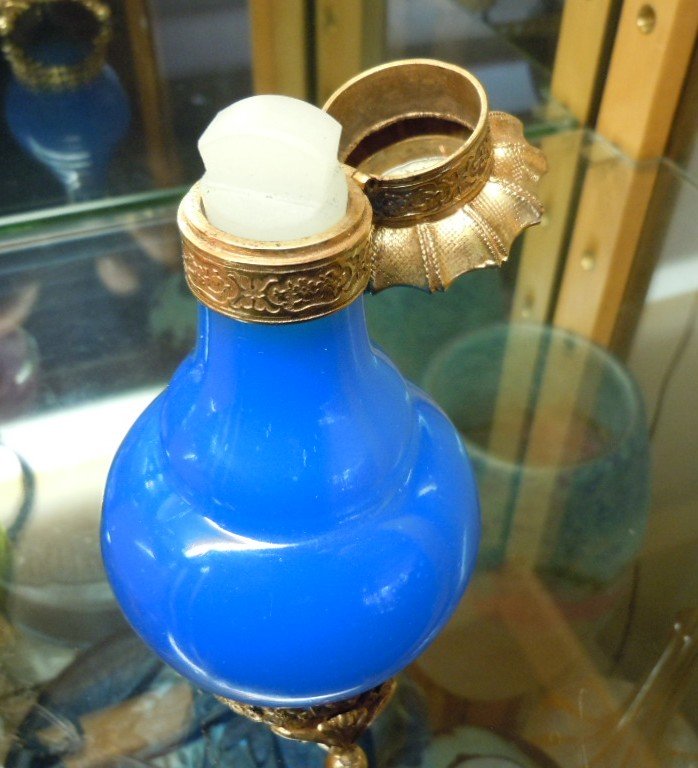 Perfume Bottle In Opaline 19th-photo-3