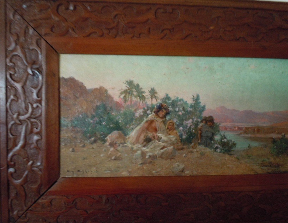 Orientalist Painting By Eugene Deshayes-photo-2