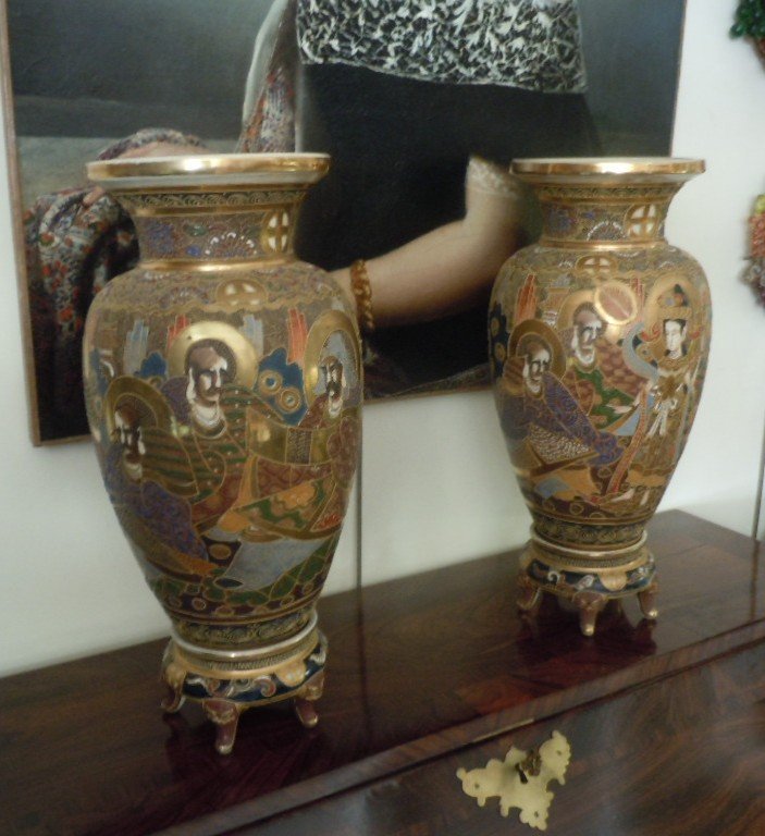 Pair Of Satsuma Vases-photo-5