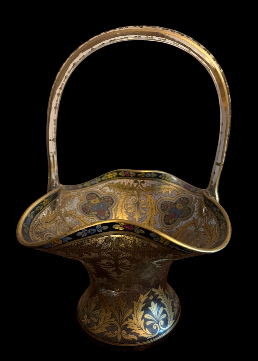 Vase En Verre Emmaille Juluis Muhlhaus