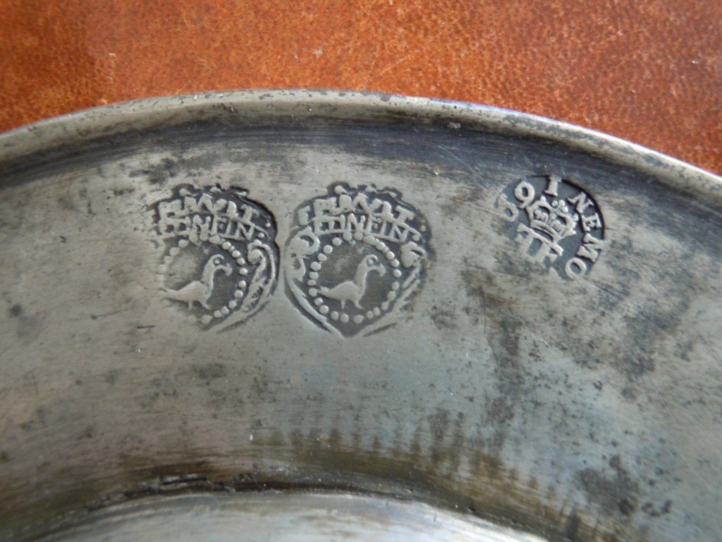Pewter Patene Nemours 17th Century-photo-1