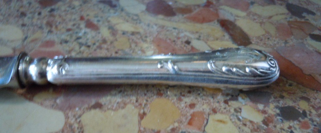 12 Couteaux A Entremets En Argent 800-photo-4