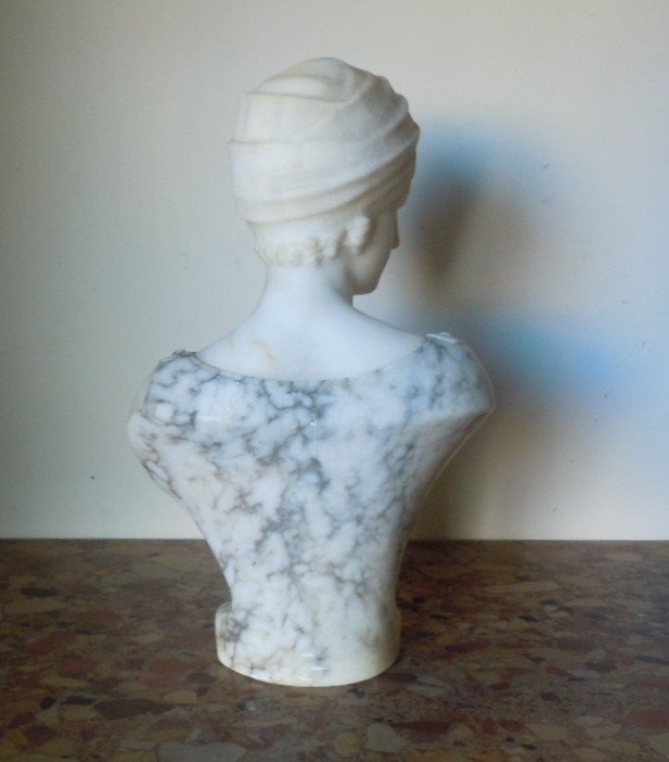 Marble And Alabaster Bust By Pugi-photo-5