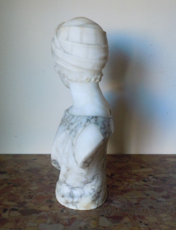 Marble And Alabaster Bust By Pugi-photo-7