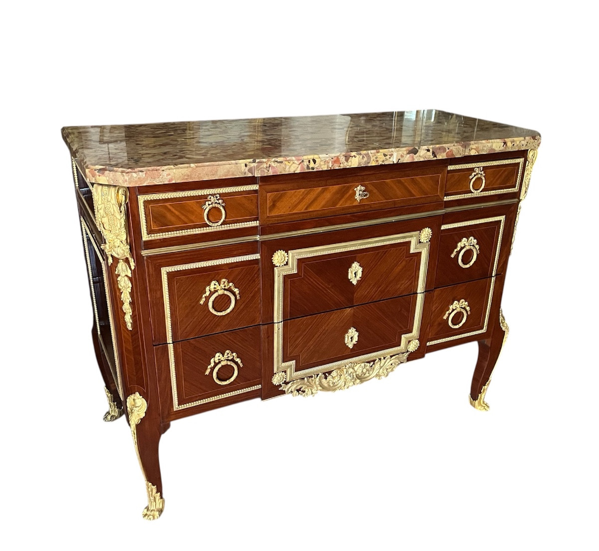 19th Century Transitional Style Chest Of Drawers 