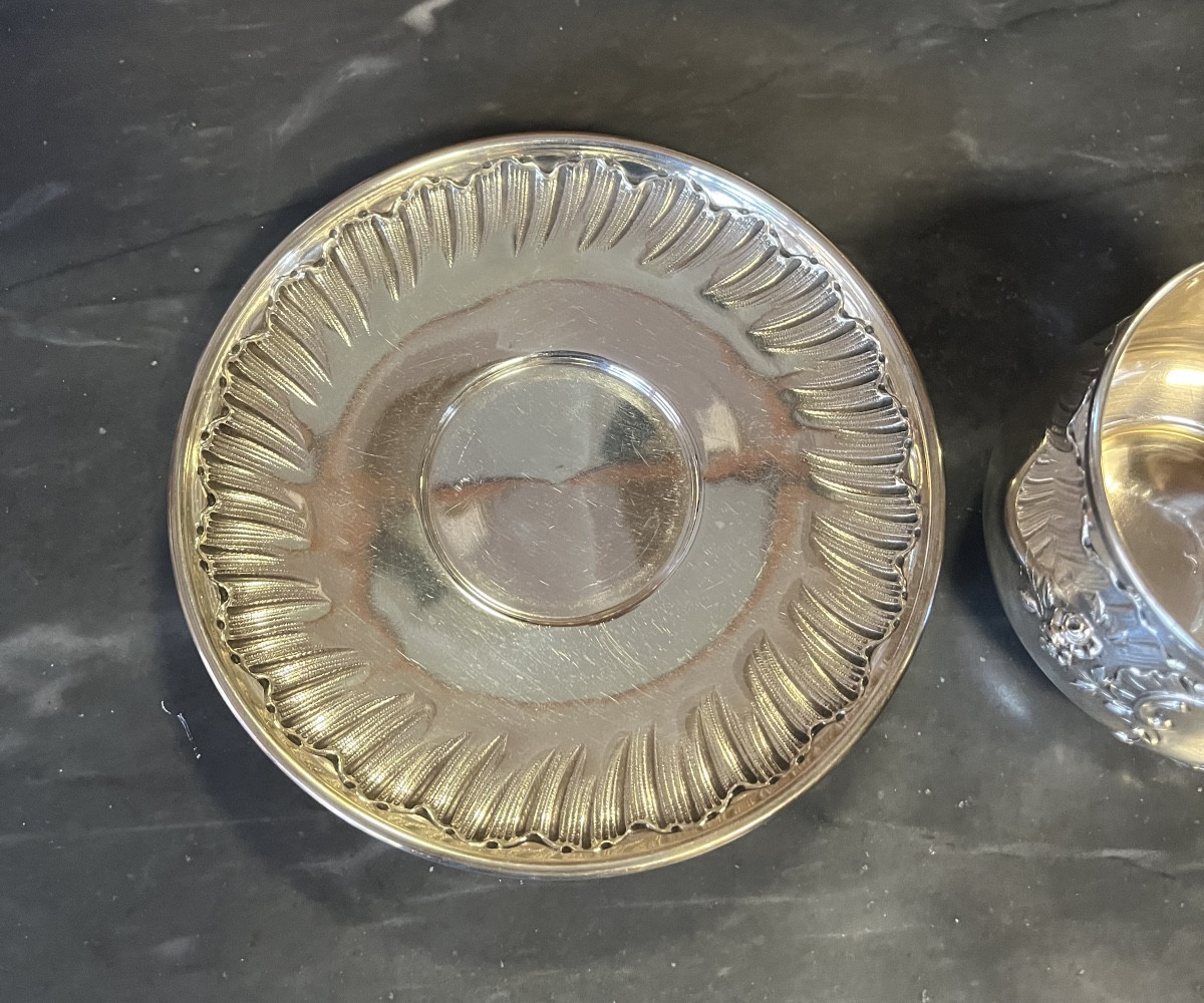 19th Century Solid Silver Chocolate Cup-photo-3