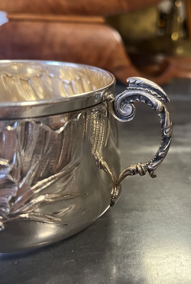 19th Century Solid Silver Chocolate Cup-photo-1