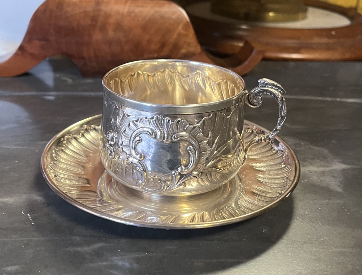 19th Century Solid Silver Chocolate Cup