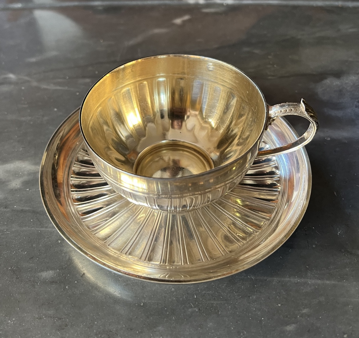 Tasse à thé en argent massif-photo-2