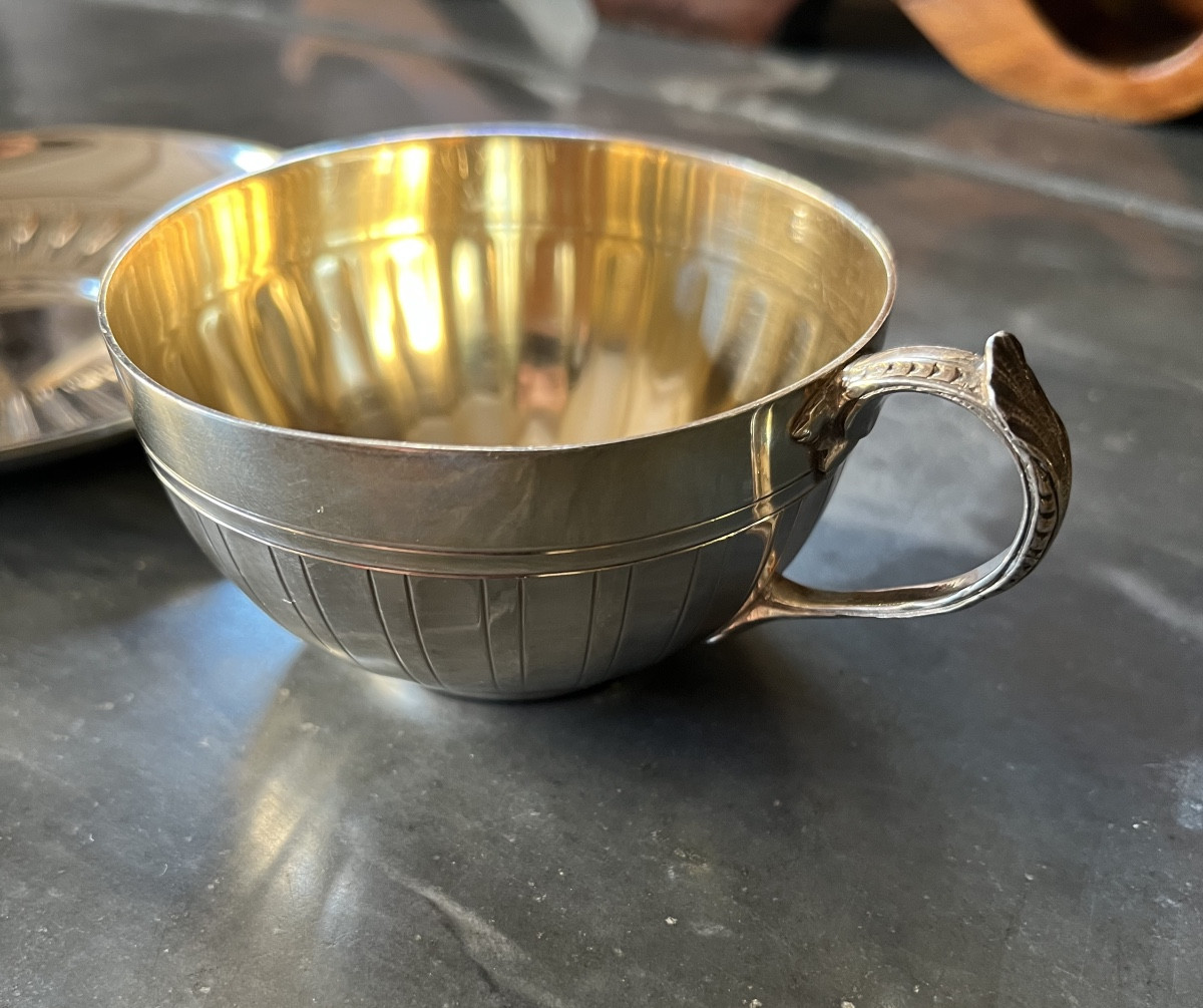 Tasse à thé en argent massif-photo-4
