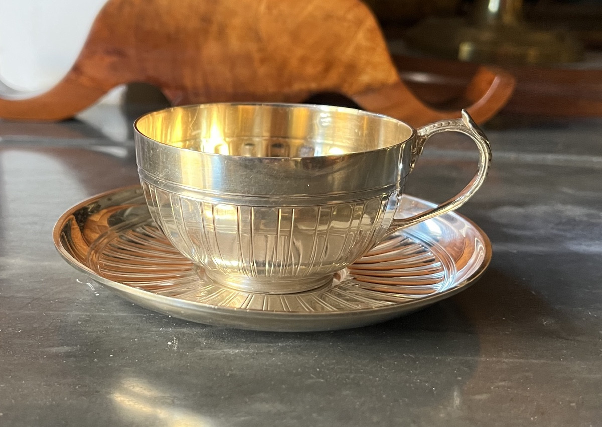 Tasse à thé en argent massif