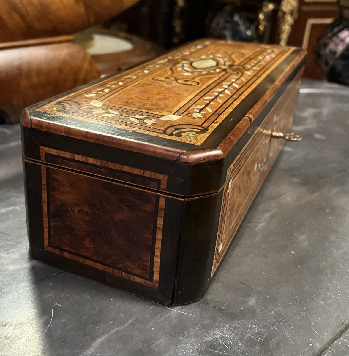 Napoleon III Glove Box Signed Leruth Paris-photo-5