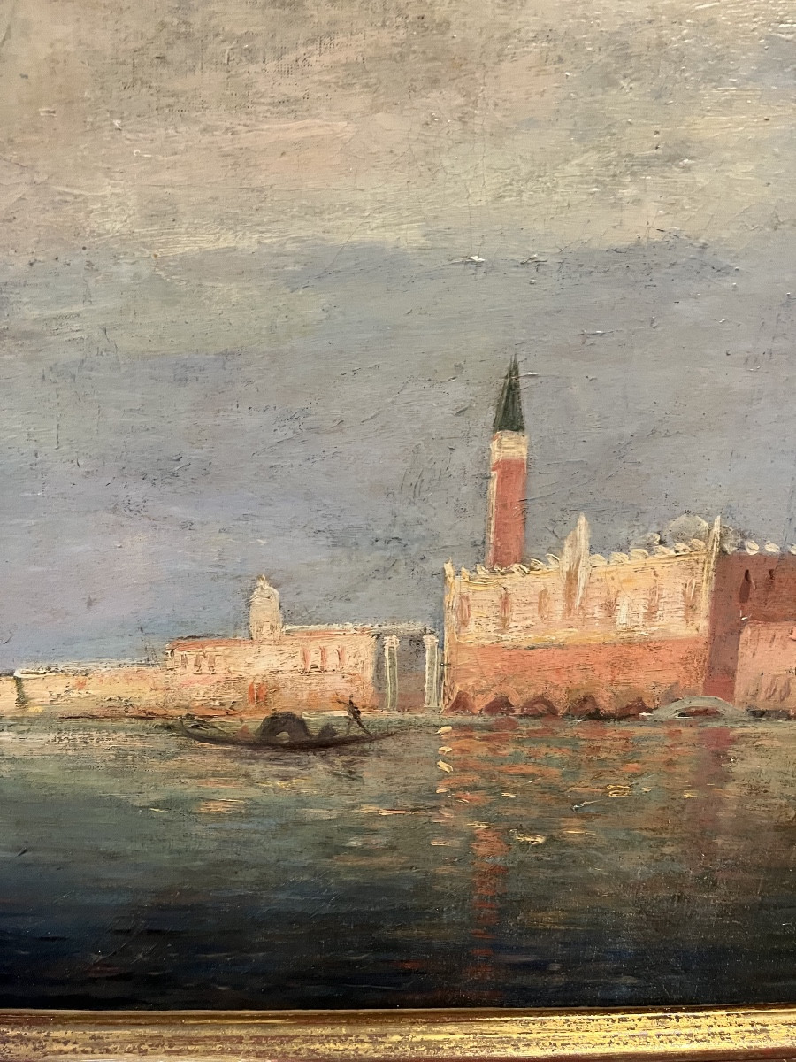 Vue de Venise signée De Guise 19eme siecle-photo-3