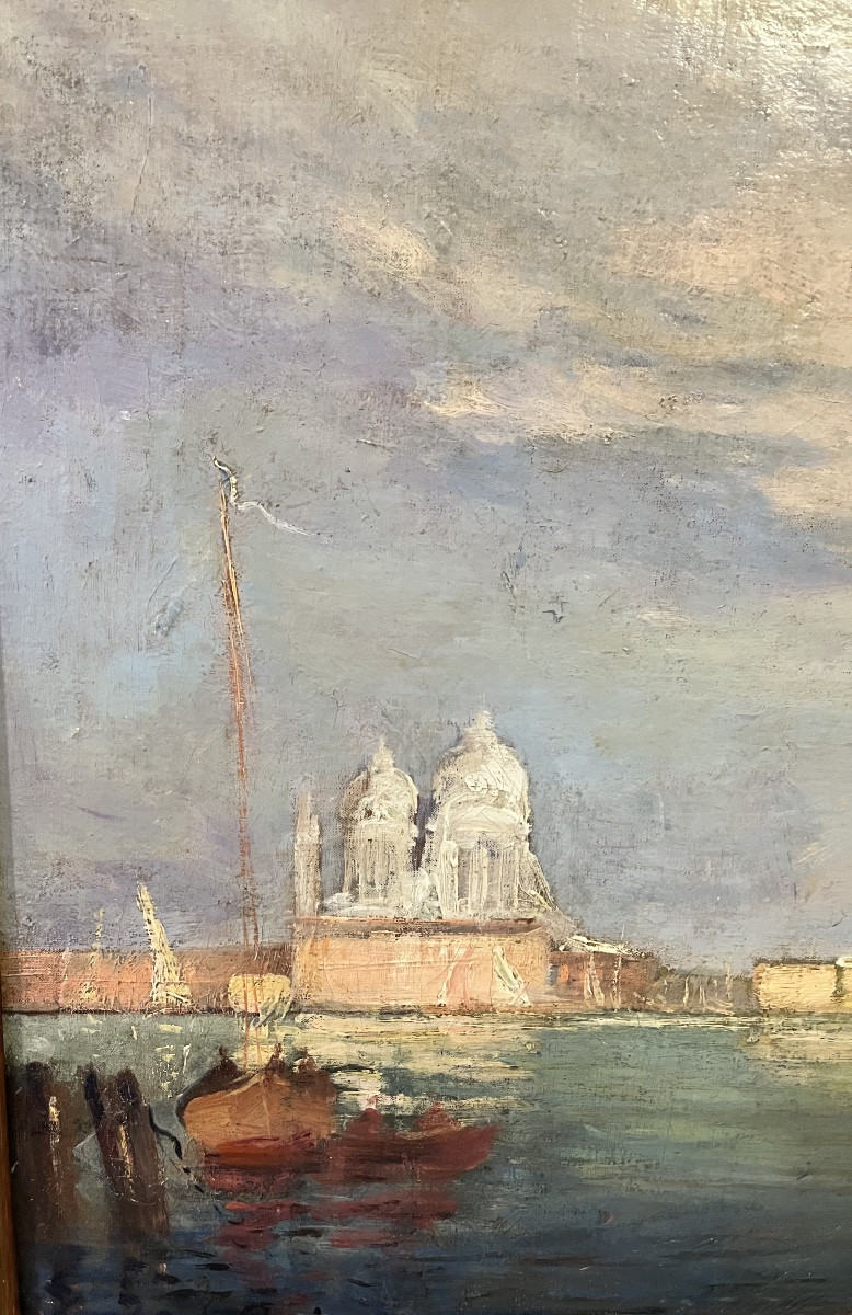 Vue de Venise signée De Guise 19eme siecle-photo-4