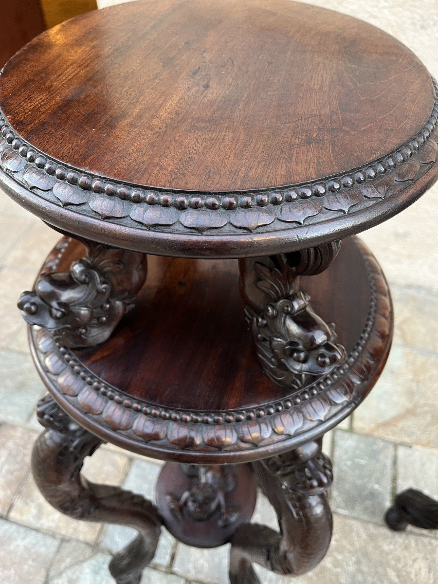 Paire de sellettes indochinoise 19 eme siecle-photo-3