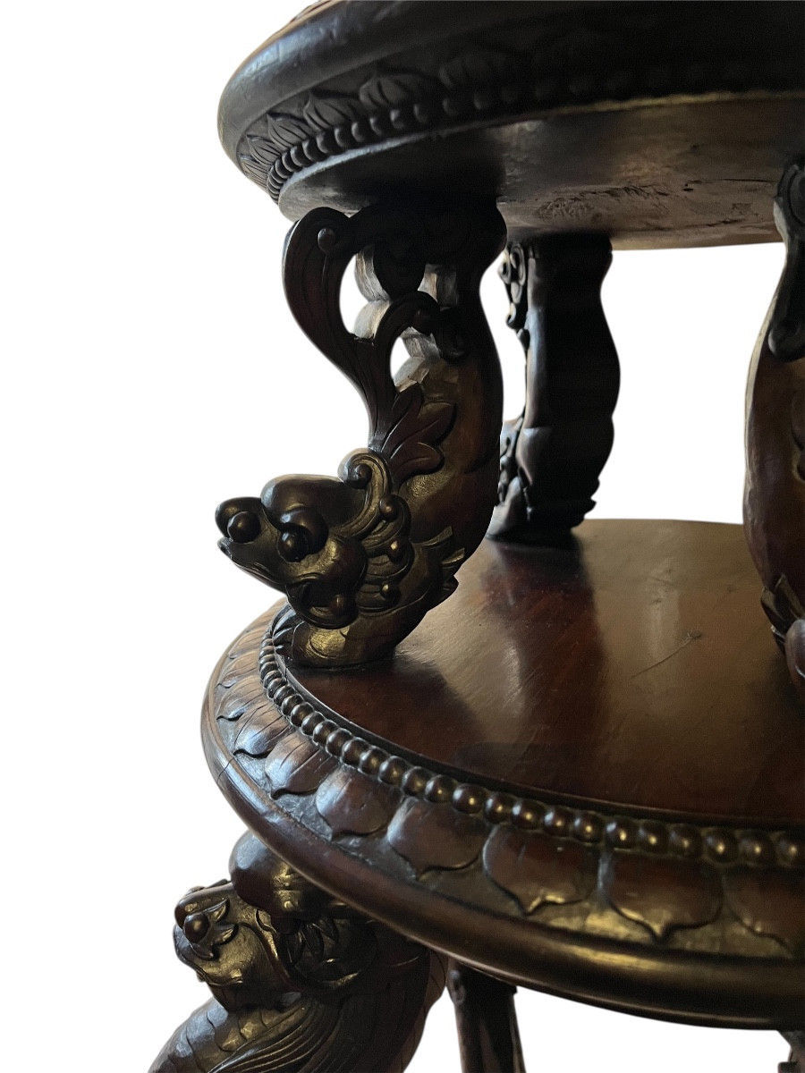 Paire de sellettes indochinoise 19 eme siecle-photo-1