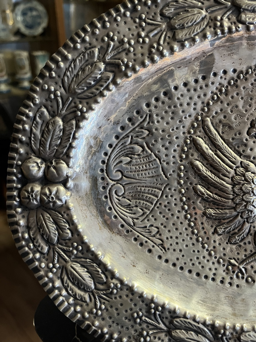 Plateau en argent massif Castille Léon 18eme siecle-photo-4