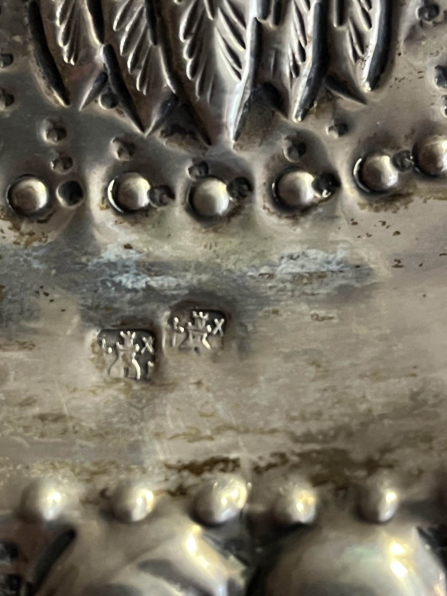 Plateau en argent massif Castille Léon 18eme siecle-photo-2