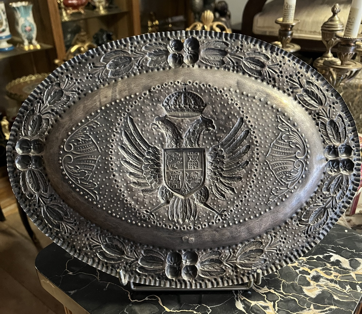 Plateau en argent massif Castille Léon 18eme siecle-photo-4