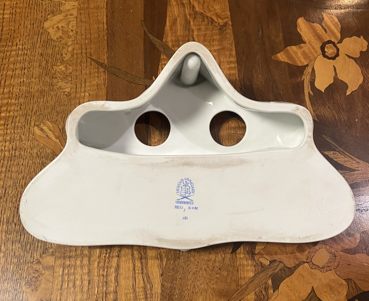 Herend Hungary Porcelain Inkwell-photo-4