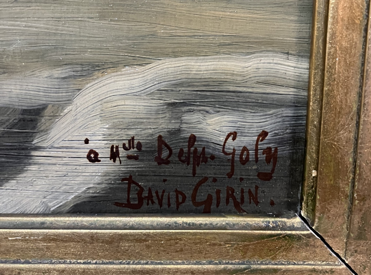 Huile sur panneau par David Eugene Girin-photo-4