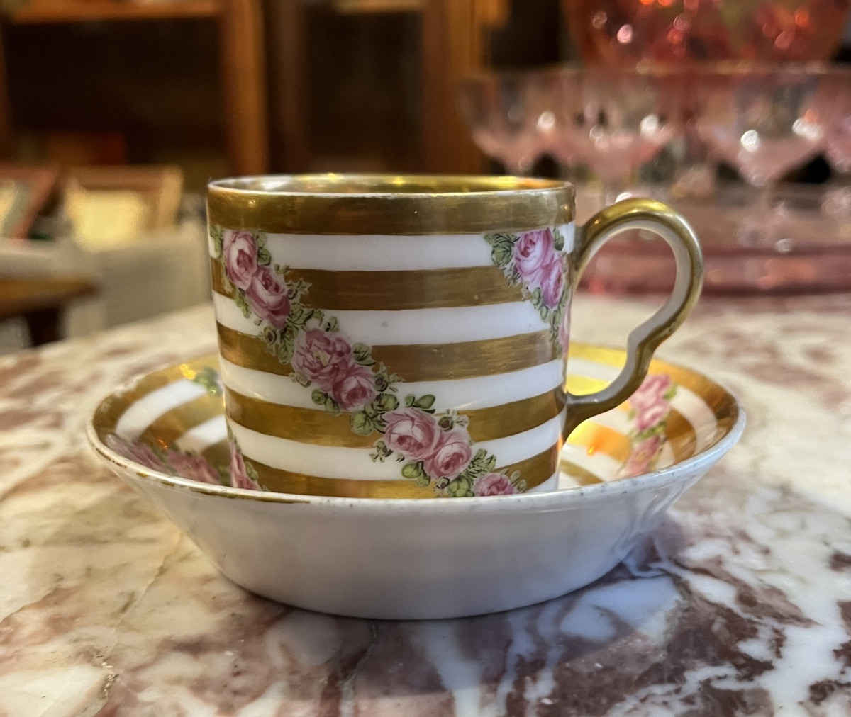 Tasse litron en porcelaine de Paris fin 18eme siècle -photo-2