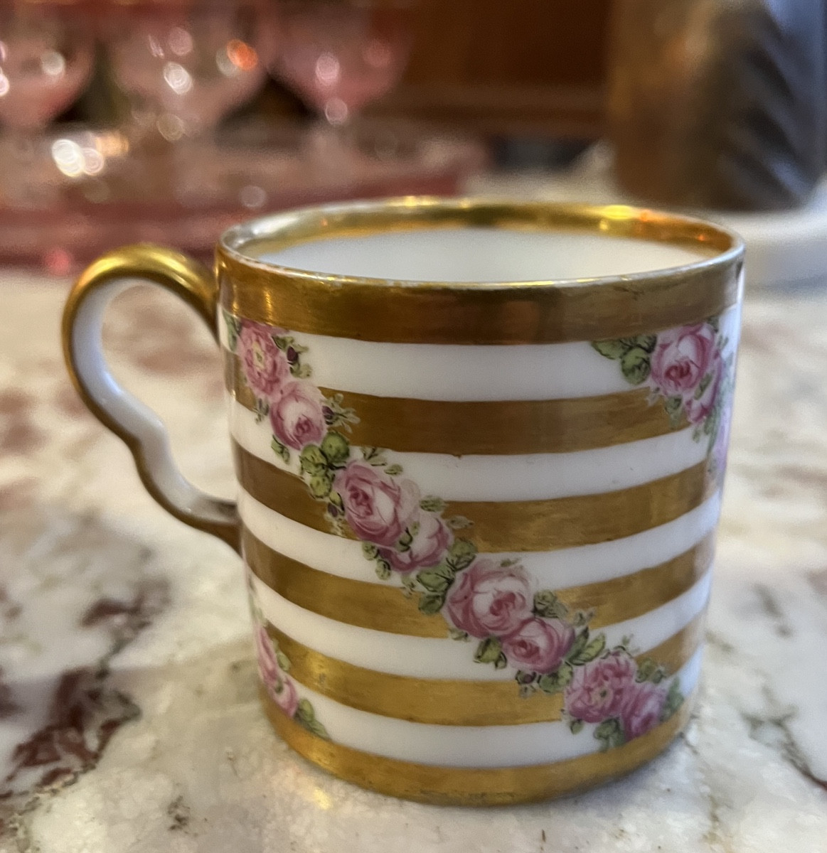 Tasse litron en porcelaine de Paris fin 18eme siècle -photo-3