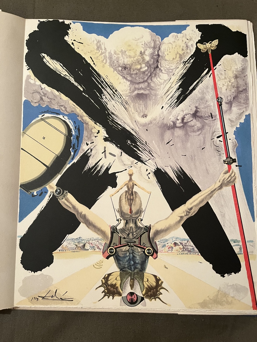 Livre Salvador Dali  Cervantes Don Quichotte de la manche édition Pierre Forêt 1957-photo-2