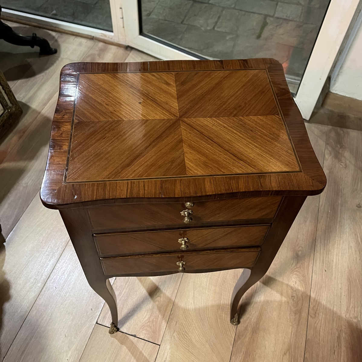 19th Century Marquetry Chiffonier Table -photo-3