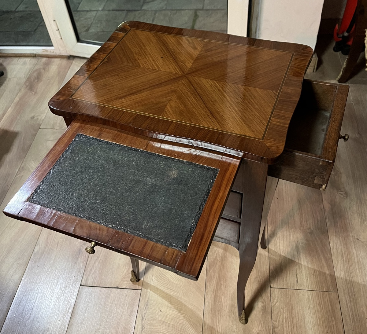 19th Century Marquetry Chiffonier Table -photo-2