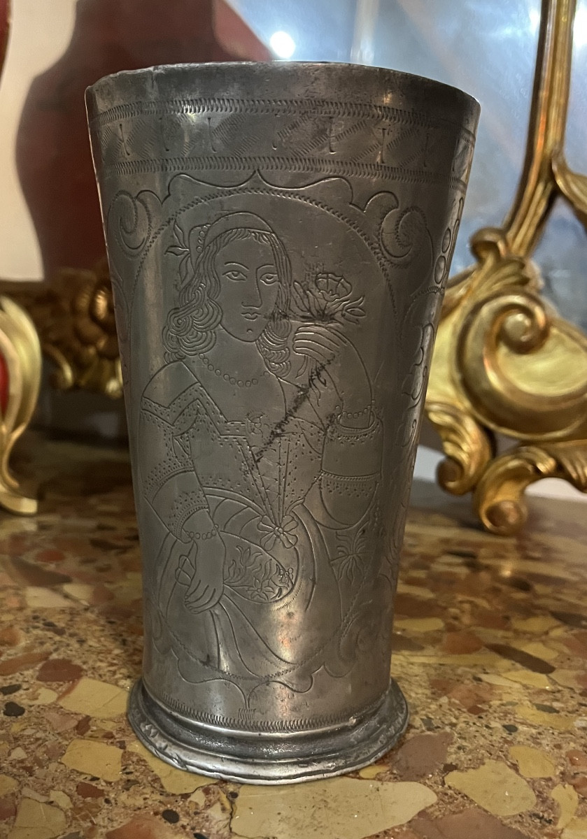 Gobelet en étain Pays-Bas 18eme-photo-3