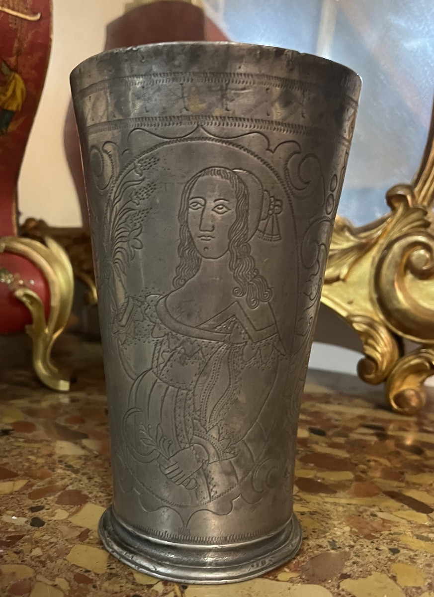 Gobelet en étain Pays-Bas 18eme-photo-4