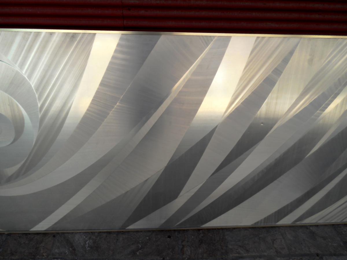 Decorative Panel In Alu Brush Annees 60 70-photo-4