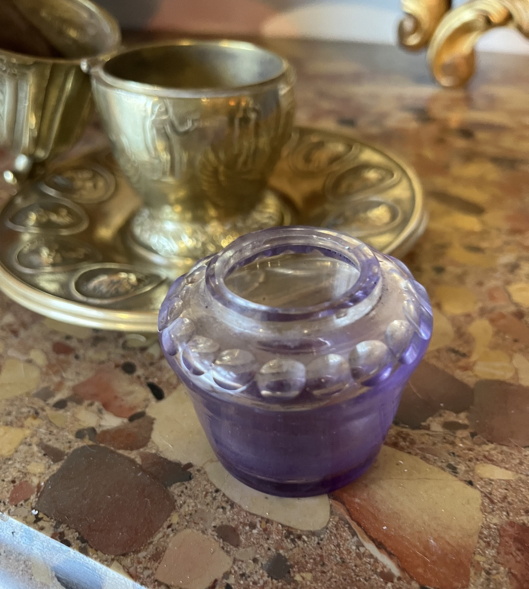 Late 19th Century Bronze Inkwell-photo-3