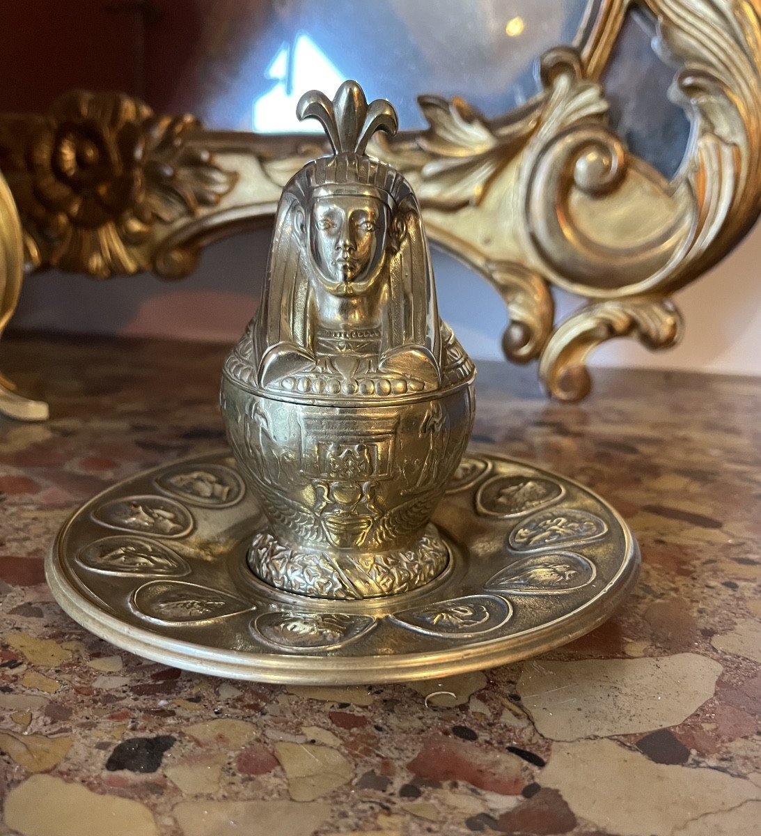 Late 19th Century Bronze Inkwell-photo-6