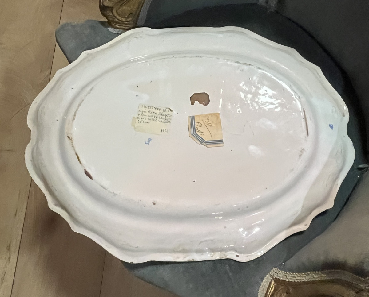 Grand plat en faïence de Moustiers 18eme Olerys-photo-4