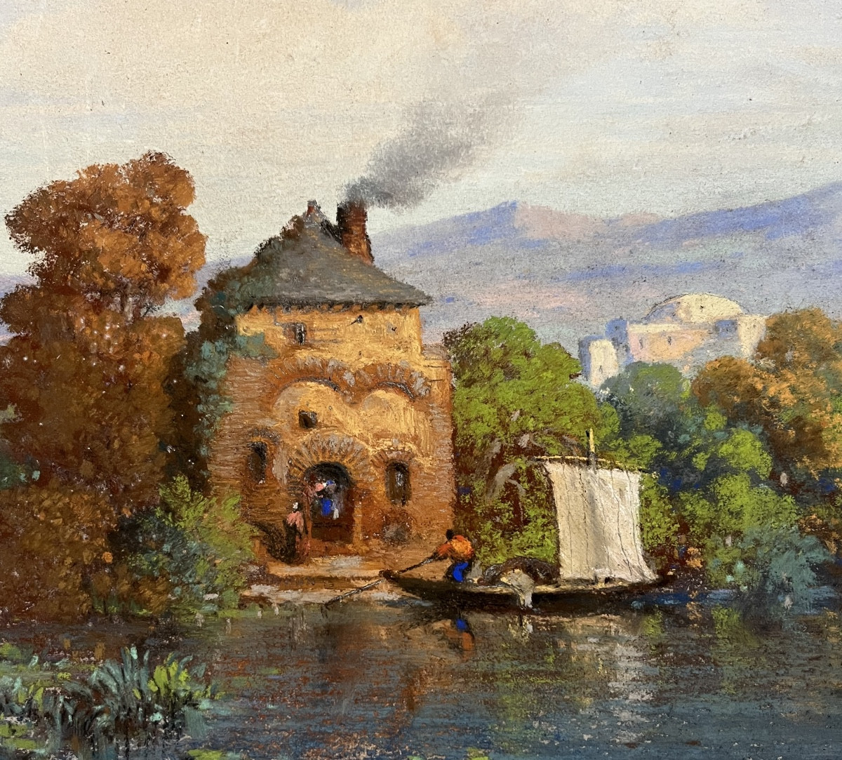 Pastel Signed Jules Noel 1847-photo-3